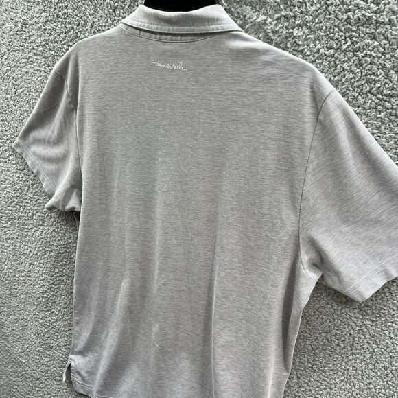 Travis Matthew Golf Polo Shirt Mens Large Gray Short Sleeve L - Picture 9 of 13